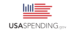 USAspending.gov logo, representing federal spending transparency and public access to government financial data.